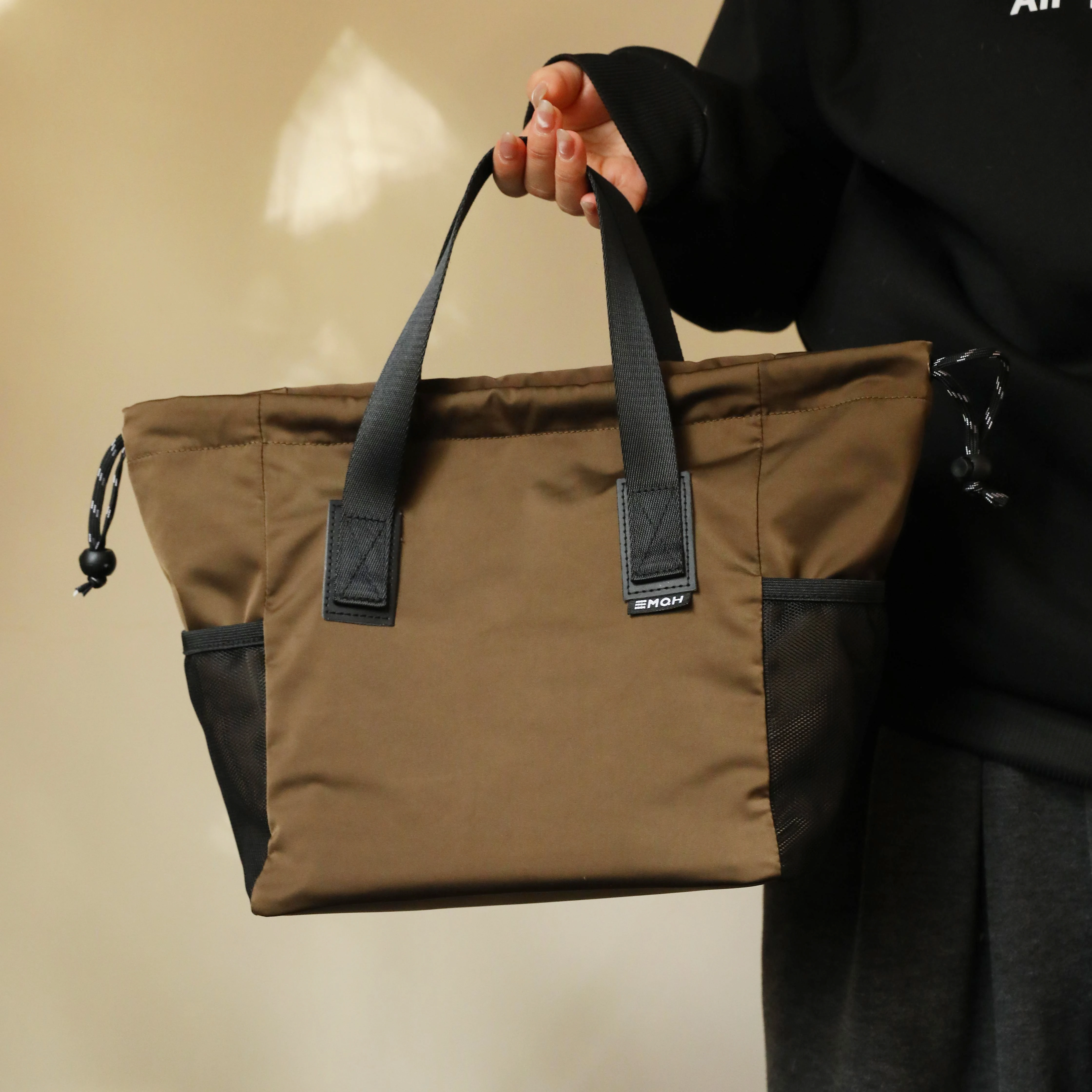 New Japanese and Korean Style Lunch Tote Bag, Coated with Silver Insulation Inner Layer, Adjustable Drawstring Bento Bag