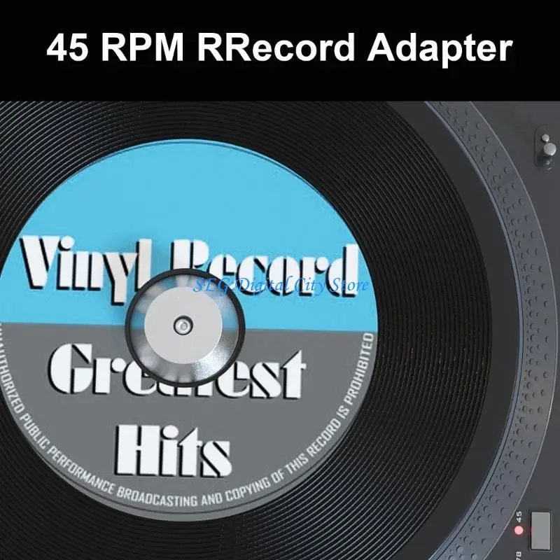 

U75B Lightweight Record Player Attachment Metal Record Center Adapter
