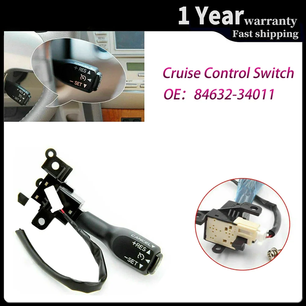 Cruise Control Switch for Toyota Corolla Yaris 4Runner Camry Auris Prius ES300 LX470 Cruise Switch 84632-34011 84632-34017