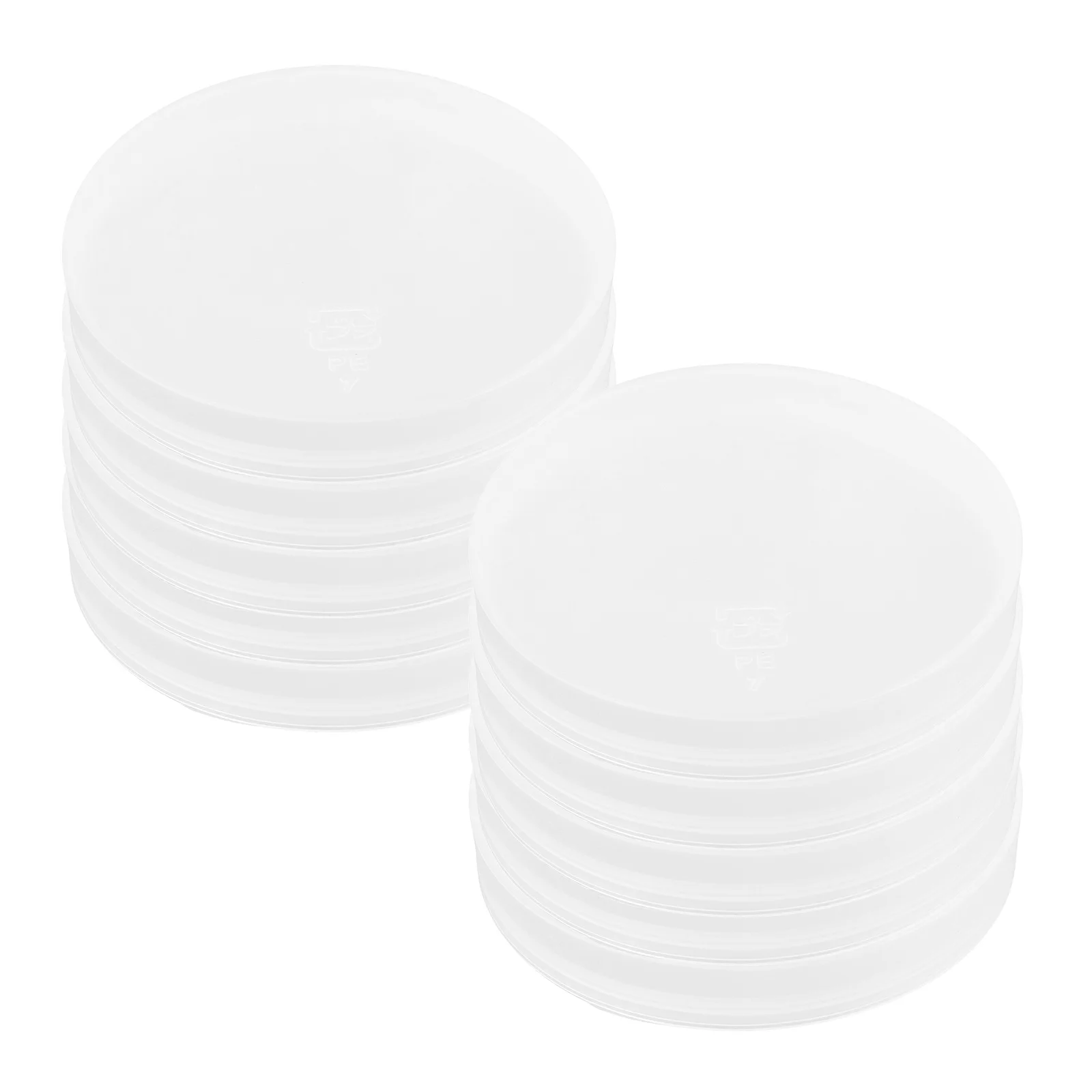 

50Pcs Reusable Plastic Yogurt Jar Lids Smooth Edges Leakproof for Home Kitchen 60Mm Diameter Glass Yogurt Jars Lids