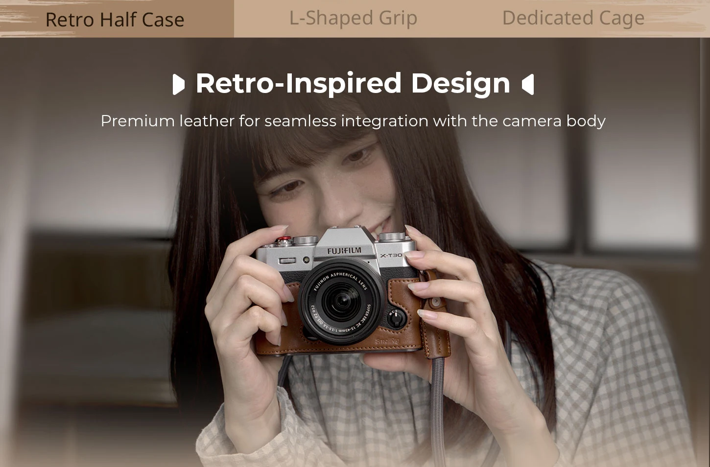 SmallRig X-T30 II L-förmige Montageplatte mit Silikongriff für FUJIFILM X-T30 / X-T30 II / X-T30 III, mit Verschlussknopfkappe 5664 – Detail 11