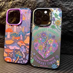 INS Colorful Mushroom Flower Case for Samsung Galaxy A16 A06 A35 A55 A25 A05S A15 A54 A34 A24 A14 A05 A04 4G 5G Matte Back Cover