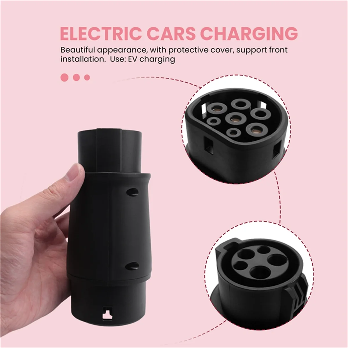 EVSE J1772 Adaptor Type 1 to Type 2 Socket Electric Vehicle Car EV Charger Connector IEC62196-2 Adapter for Cars Vehicle