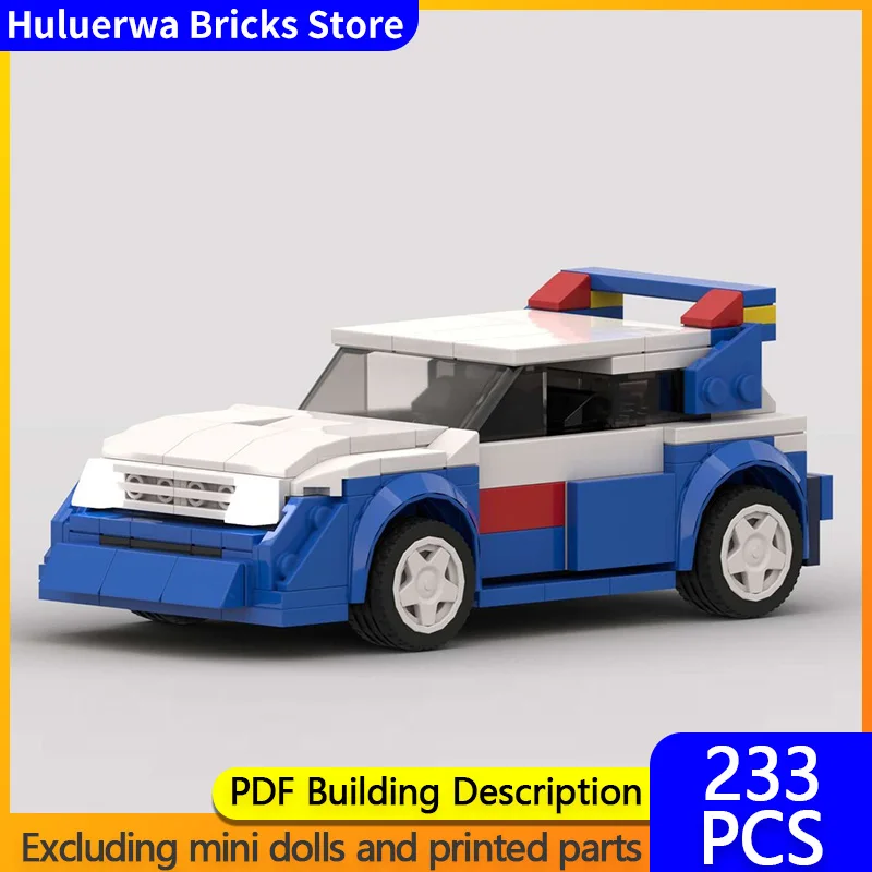 

City Car Model MOC Building Bricks 6R4 Hatchback Rally Racing Car Modular Technology Children Holiday Gifts Assemble Toys Suit