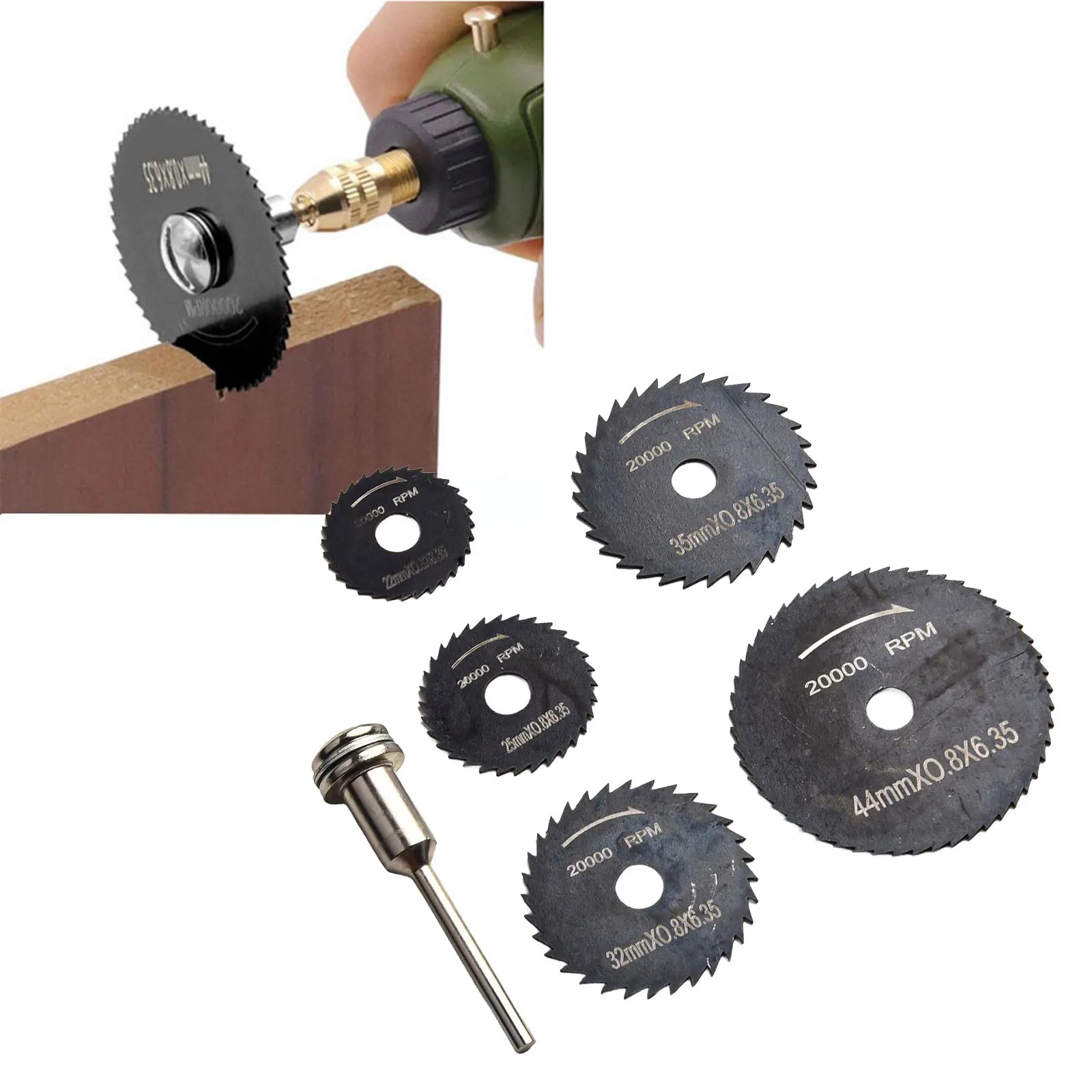 Cut with Confidence 6pcs HSS Circular Saw Blade Set for Rotary Tools and Electric For Drills Perfect for Precision Cutting