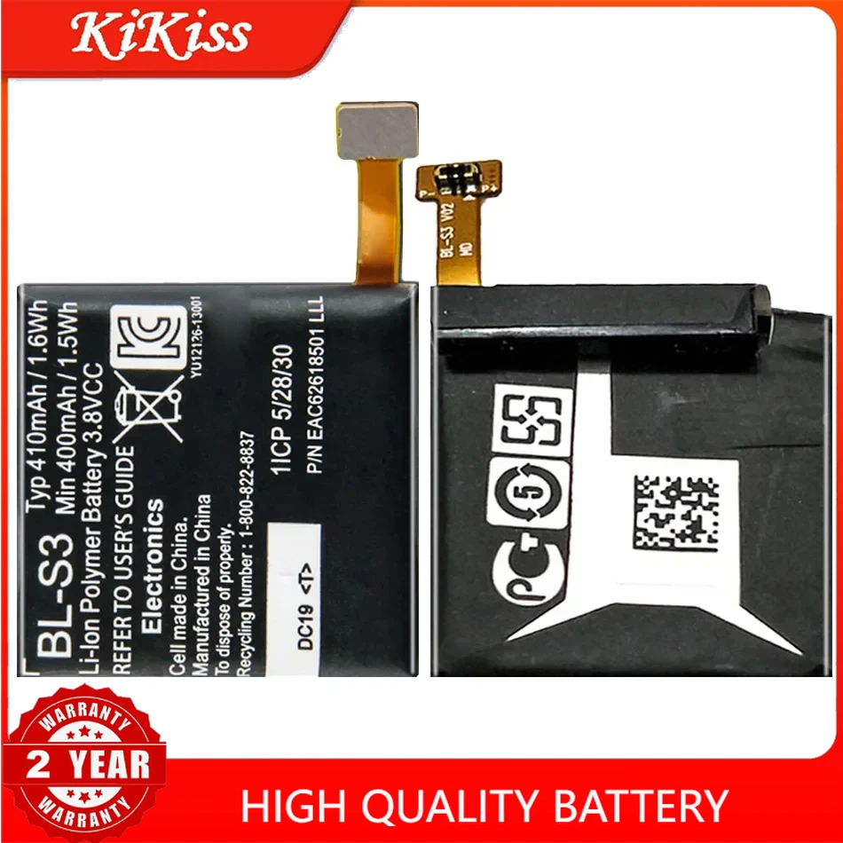 

410mAh BL-S3 Battery For LG G Watch R W110 W150 Urbane Smart Watch Parts Replacement BLS3 BL S3 Smartwatch Bateria Batterij ACCU