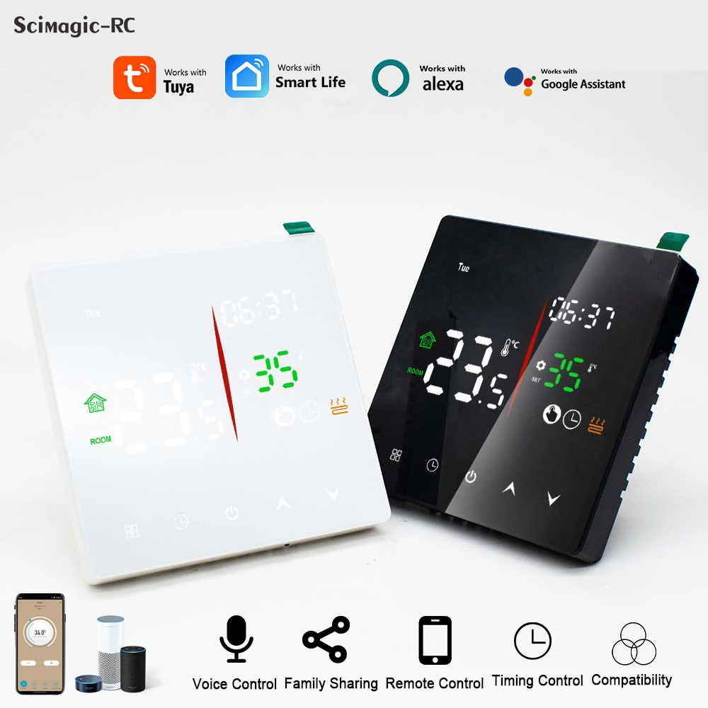 

Tuya Умный Дом Термостат Водяного Электрического Теплого Пола Отопление Газового Котла WiFi Температура Дистанционного Управления с Alexa Google
