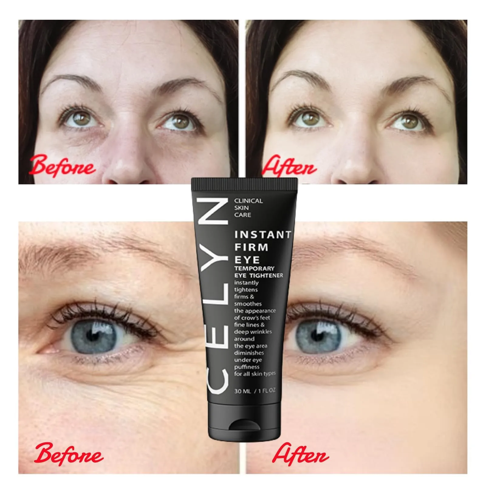 Instant Firming Eye Cream Anti-Aging Reduces Fine Lines Lifts Skin Eye Bags Relieves Dark Circles Moisturizing Eye Care Serum