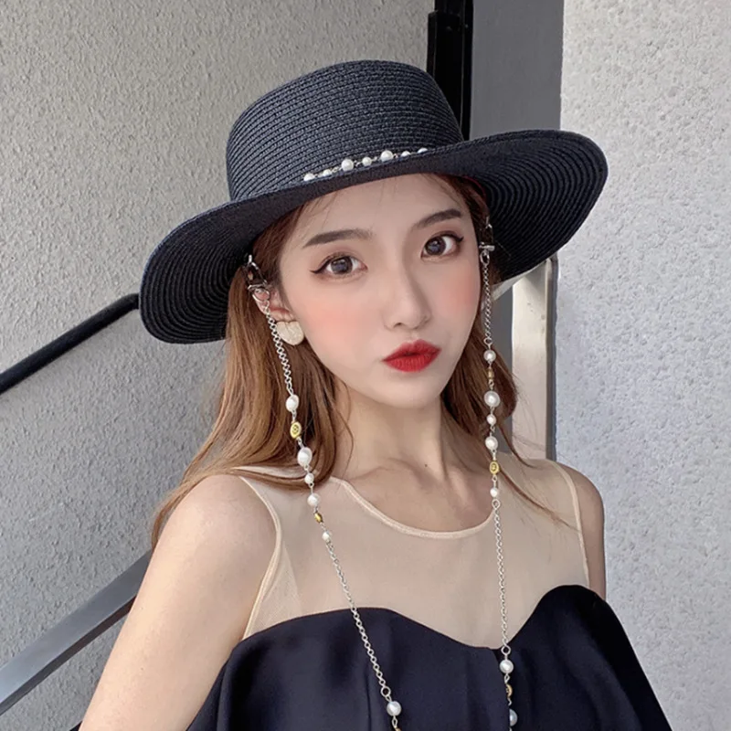 Sun Hat Women's cap Hats For Women Men Summer Straw Hat Sun Protection Hats Wide Brim Vintage Protection Fashion Straw Visor