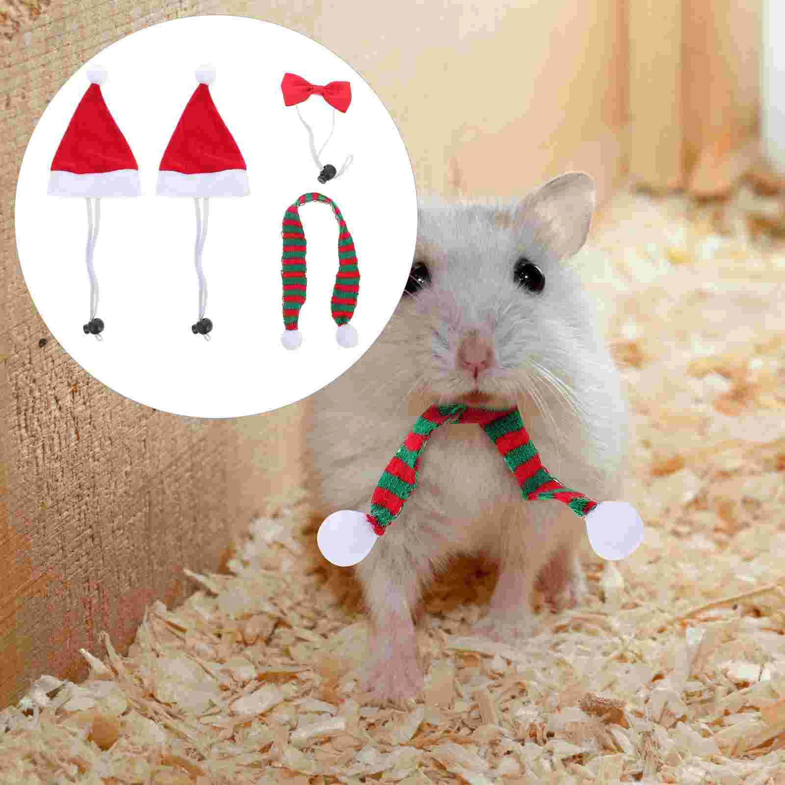 ペットの装飾、ウサギの装飾、クリスマスアクセサリー、ハムスターのためのモルモットの帽子のネクタイ