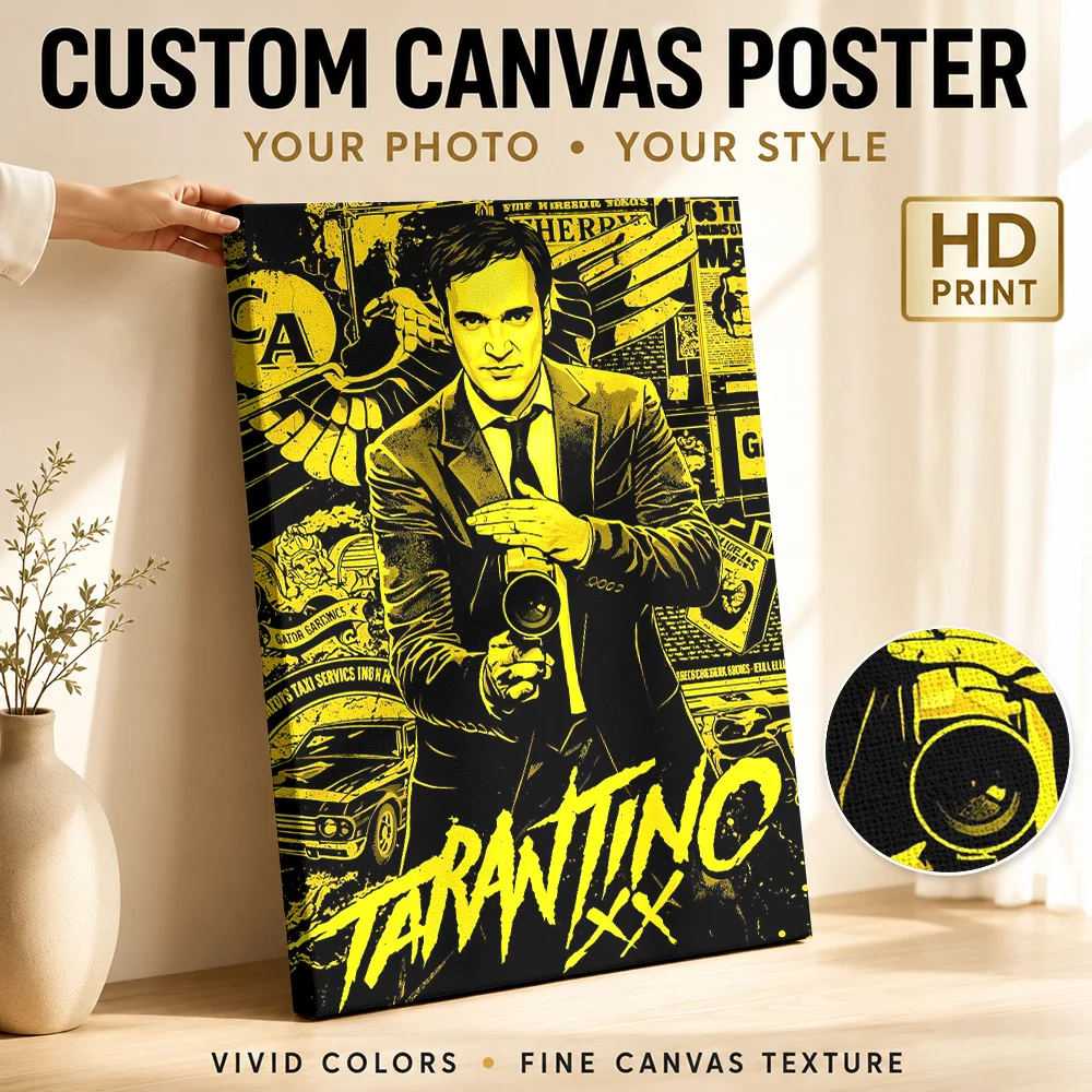 quentin-tarantino-fanart-canvas-painting-poster-customized-photo-modern-aesthetic-wall-art-for-dining-room-decor-ready-to-hang