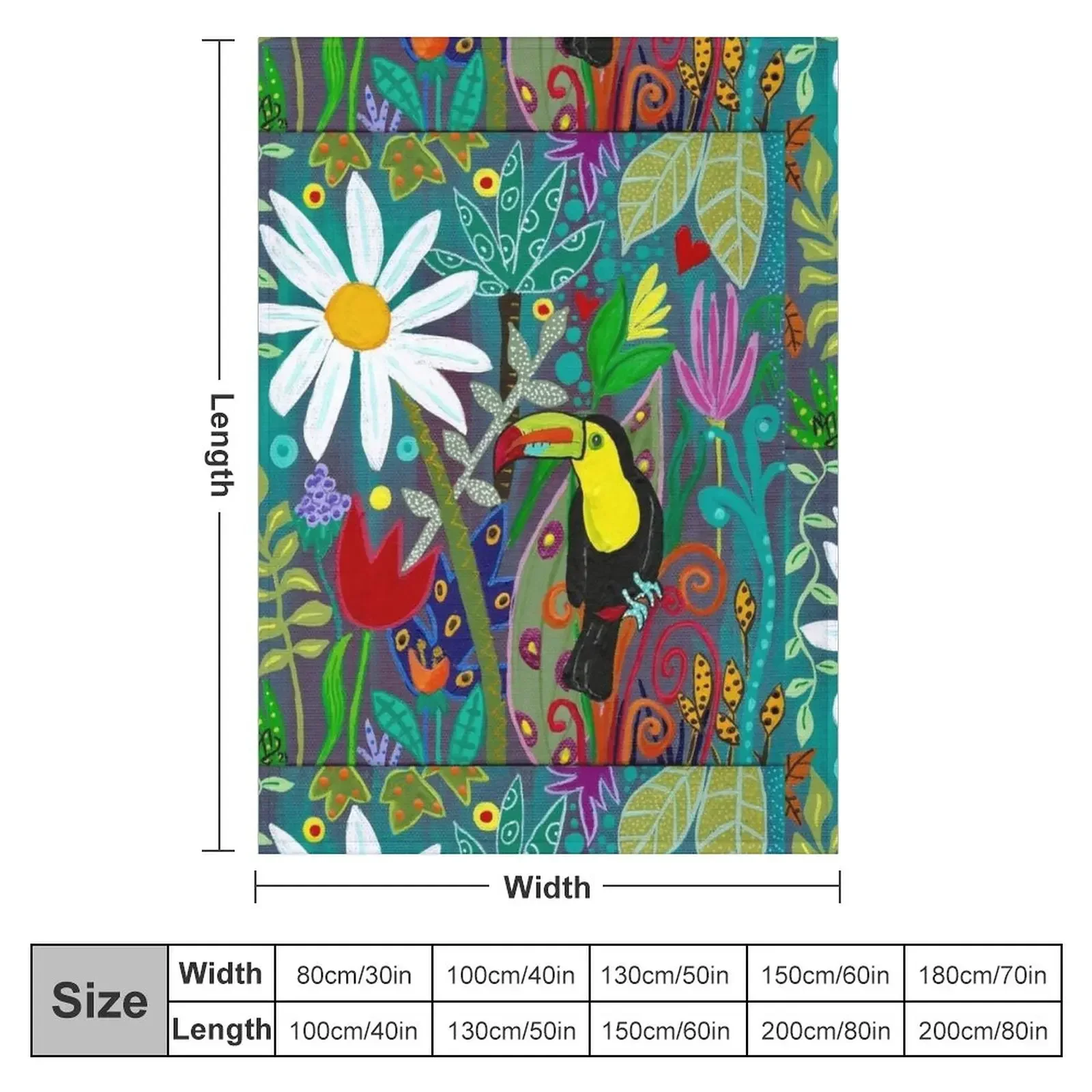 Toucan of the Rainforest Throw Blanket Stuffeds Plush Decorative Sofa Fashion Sofas Blankets