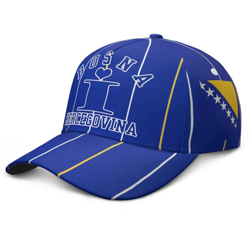 

Bosnia And Herzegovina Baseball Caps Free Custom Name Number Team Logo Ba Hats Bosnian Bih Travel Croatian Nation Flags Headgear