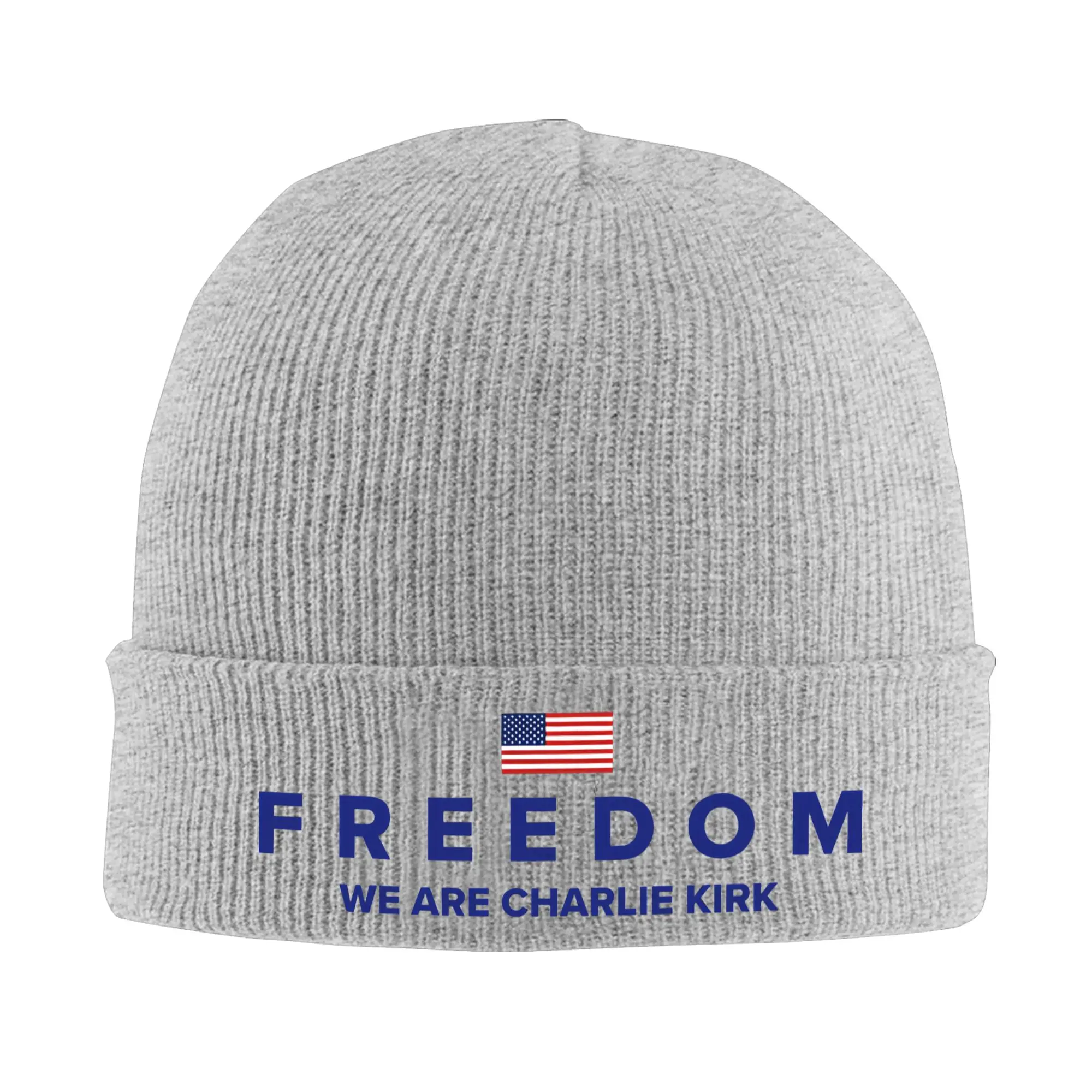 We Are Charlie Kirk Freedom Knit Hat Beanies Autumn Winter Hat Warm Acrylic Hip Hop Memorial Pride Caps for Men Women  Gifts