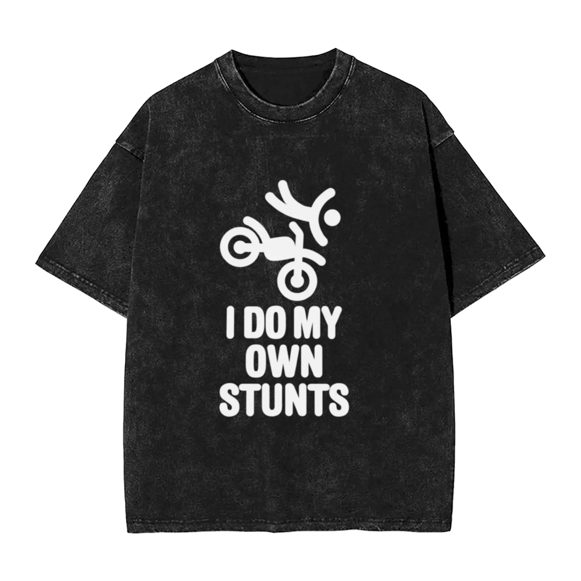 I do my own stunts - motocross off-road Classic Chic A Vintage Oversized Cotton Unisex T-Shirts
