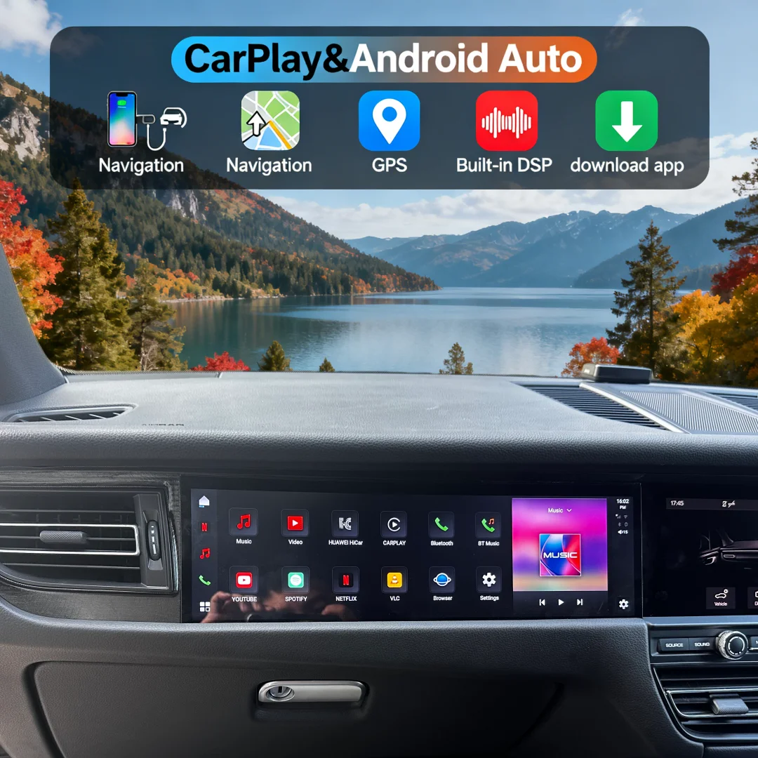 Passenger Entertainment Panel For Porsche Macan 2018-2023 Car Radio Copilot Screen Multimedia Player Stereo Android Auto Carplay