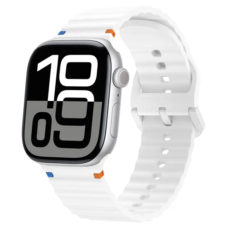 Wave Stitched Silicone Strap For Apple Watch 12 11 10 46mm 42mm Ultra 4/3/2 49mm Bracelet Belt iWatch 9 8 SE 45mm 41mm 44mm Band - Image 15
