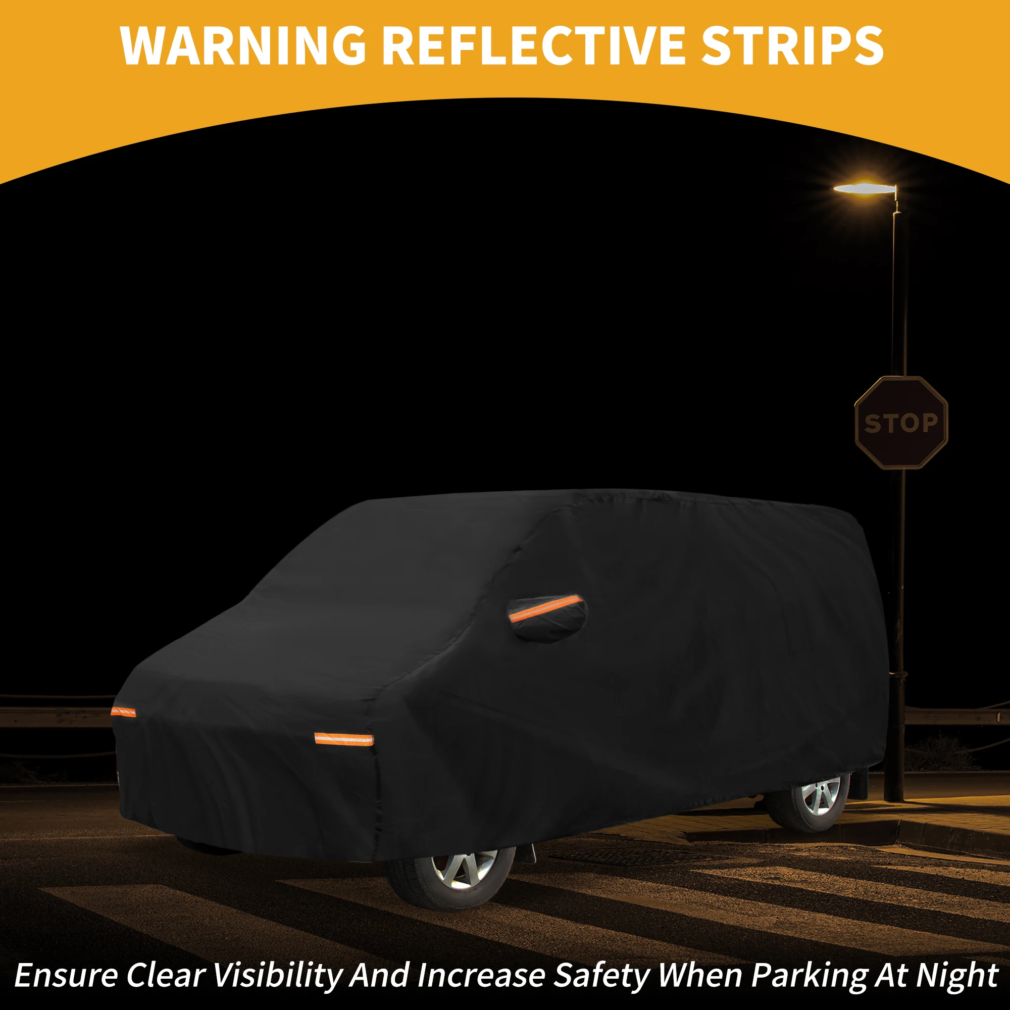 غطاء سيارة Motoforti مقاوم للماء لجميع الأحوال الجوية - حماية خارجية كاملة مقاومة للأشعة فوق البنفسجية لسيارة Volkswagen T5 LWB T6 LWB #3