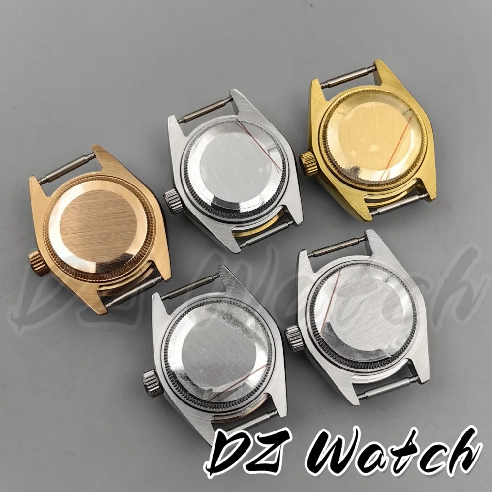 DZ 28MM Lady's NH05 NH06 Coated Silver Gold Rose Watch Case Polished Case Fit NH05 NH06 Automatic Watch Modified Accessorie Part