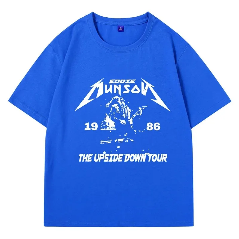 غسلها خمر إدي مونسون طباعة تي شيرت الرجال النساء ديموجورجون أكلة لحوم البشر زهرة الوحش Y2k قصيرة الأكمام الكلاسيكية المنتج الساخن المحملة
