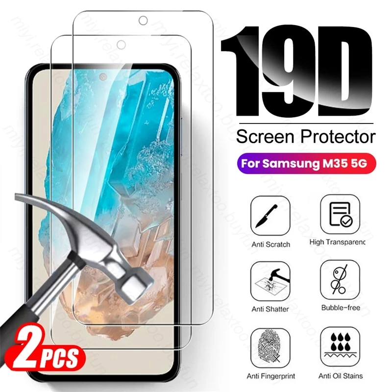 SamsungM35 Case 2PCS Protect Glass Samsungs Sansung Sumsung M35 5G A 25 M 15 35 55 M15 M55 A15 A25 A35 A55 2024 Screen Protector