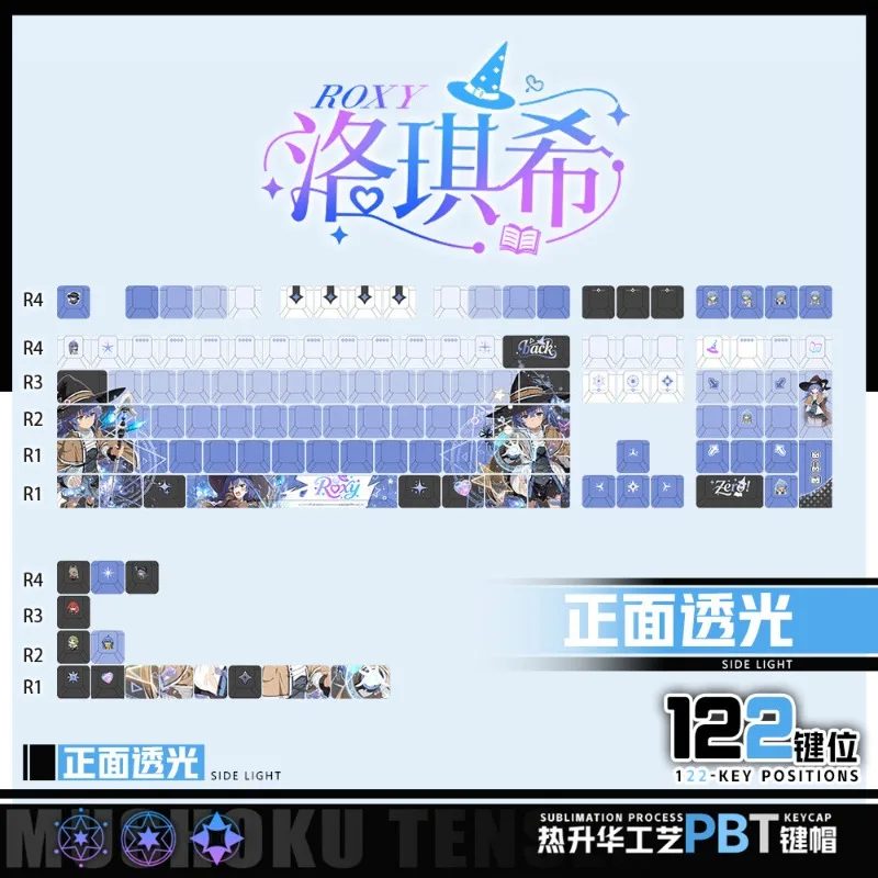 Luoqixi Game Theme Anime Keycaps Mechanical Keyboard Original PBT Customized Cute Keycaps PC Game Keyboard Collectio Gift Keycap