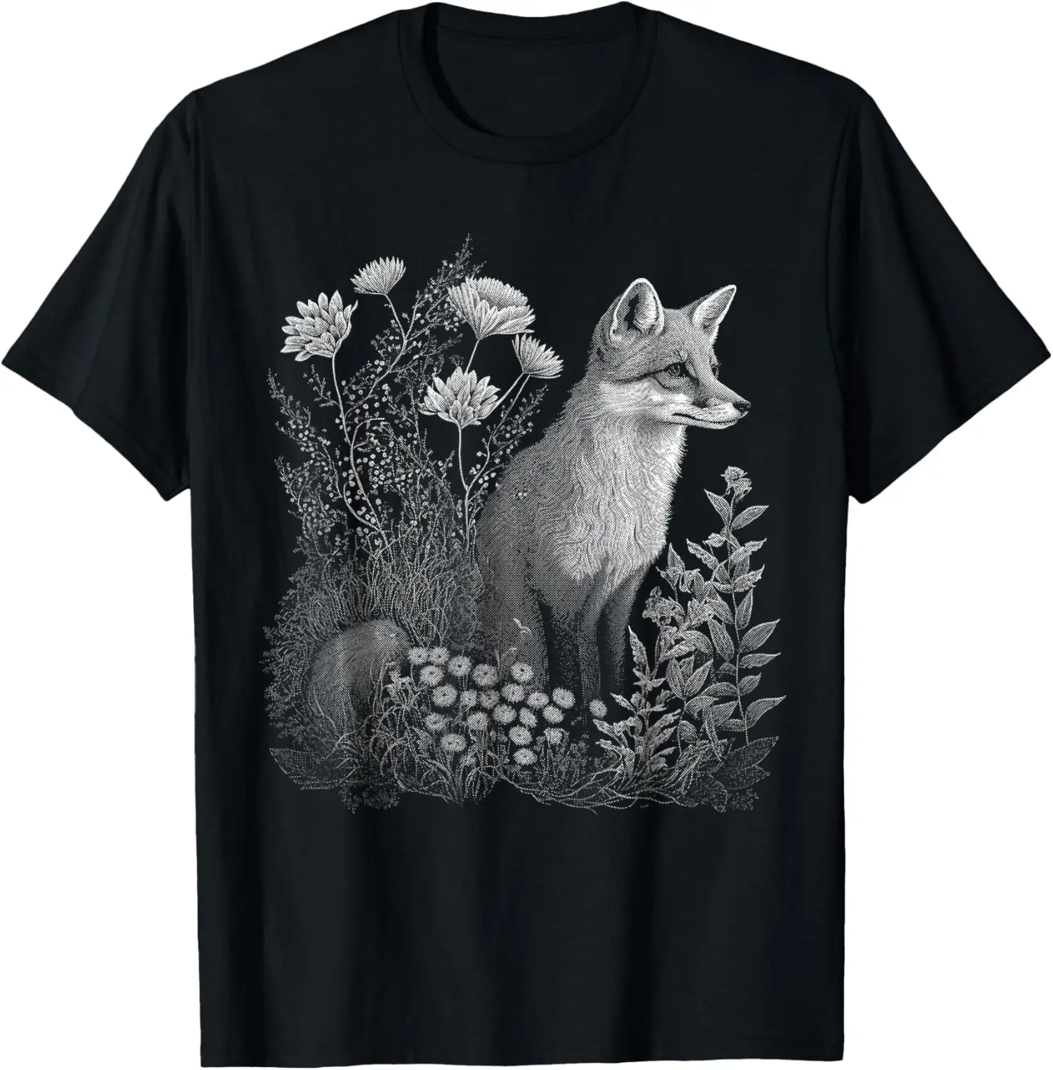 

Cute Cottagecore Floral Fox Aesthetic Girls Women Graphic T-Shirt