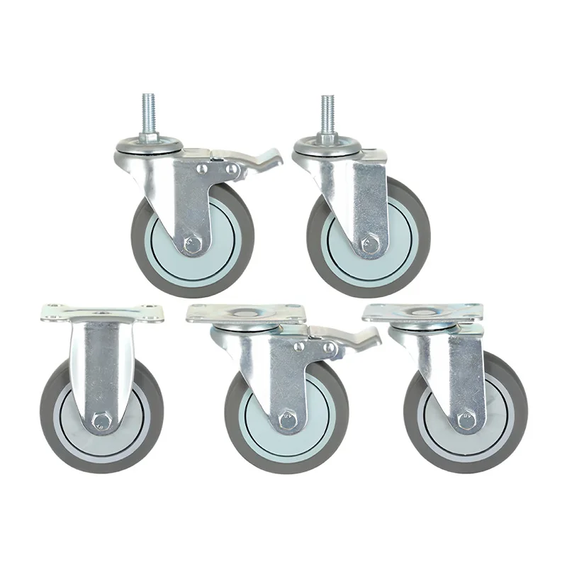 Covered galvanized medium-sized casters3Inch4Inch5High-end furniture trolley wheels with universal and directional functions