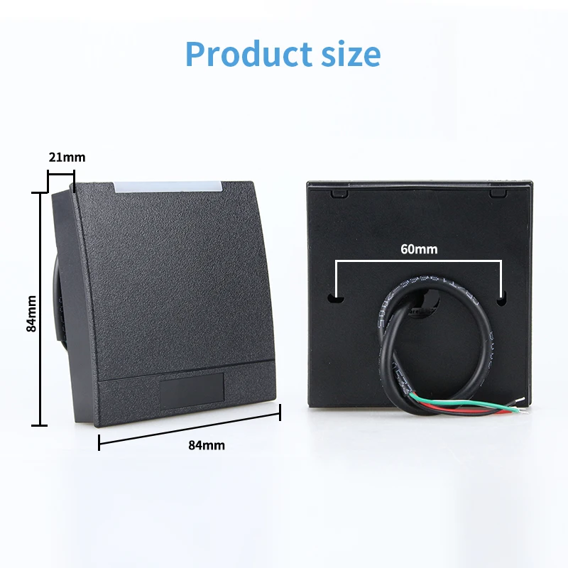 مستقرة 125 كيلو هرتز RS485 بروتوكول Modbus RTU قارئ بطاقات 12 فولت/24 فولت IP68 مقاوم للماء 13.56 ميجا هرتز تتفاعل تماس MF بطاقة التحكم في الوصول قراءة #3