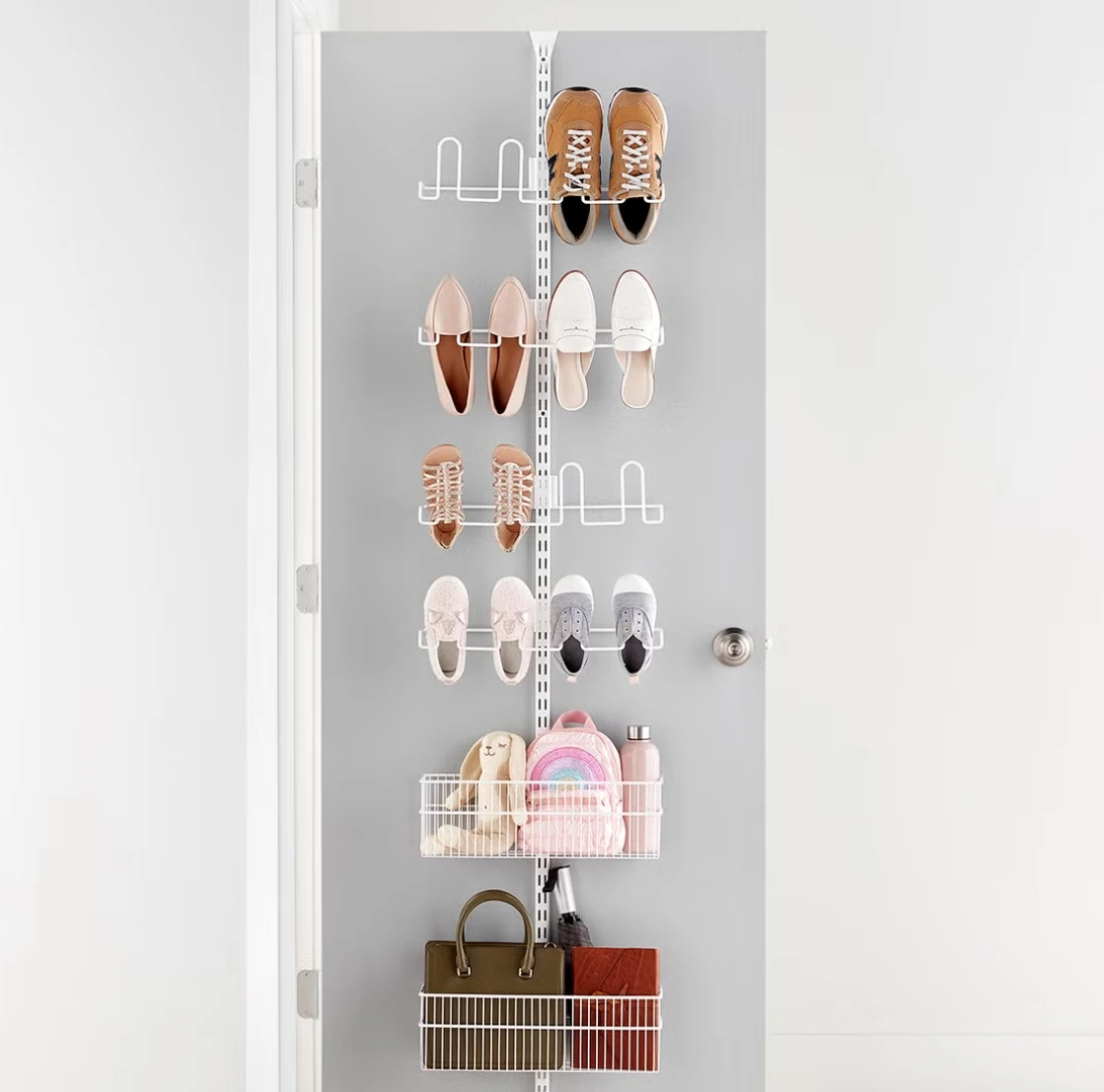 

Elfa Utility Wire Shoe Storage Over the Door Rack White