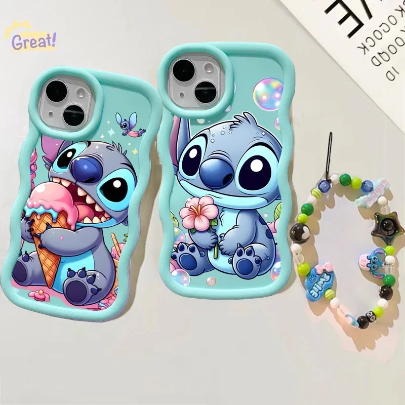 Funda de teléfono con cadena de Ángel de punto 3D para Samsung Galaxy A55 A35 A34 A25 A17 A07 A06 A05 A05S A13 A12 A24 A23 A52 A52S A53 F06