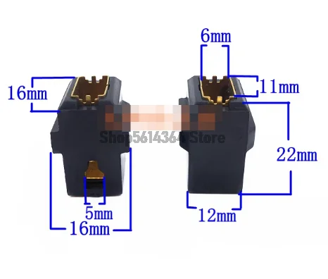 Pair Copper Carbon Brush Holder - Premium Carbon Brush Frame for Electric Motors & Power Tools Accessories
