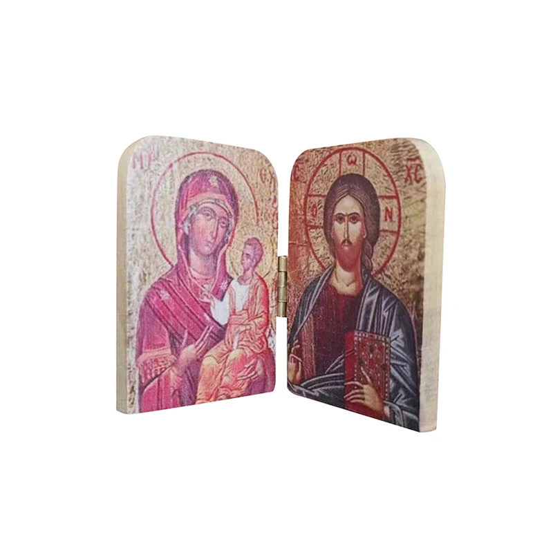 المسيح العذراء المعلم رمز كاثوليكي كازان ، Diptych للسفر ، عرض المنزل ، هدية دينية
