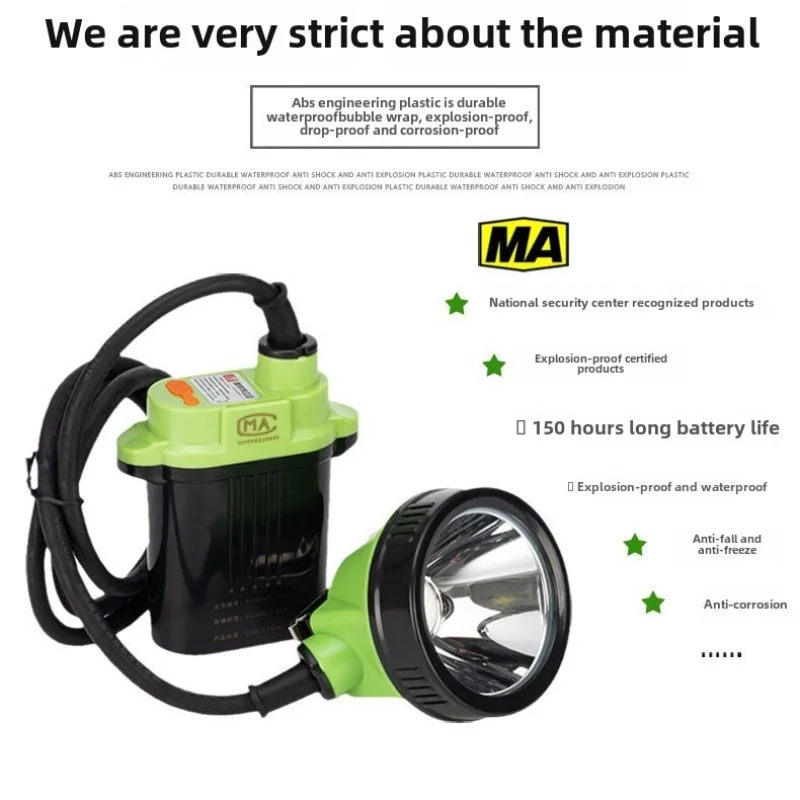 Led Strong Split Mining Light  Lithium Battery  Long Endurance Safety Helmet Headlight  LampWaterproof And Explosion-Proo