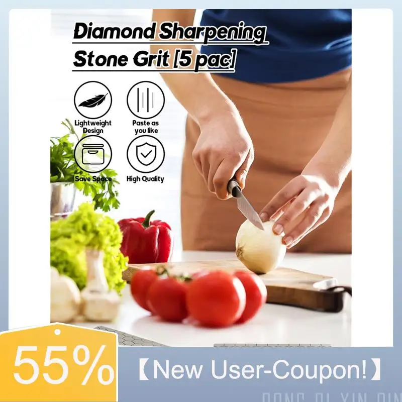 

A81M New- Diamond Sharpening Stones Grit Knife Sharpener Stone 7PCS For Kitchen Outdoor Knife Diamond Sharpener Plate