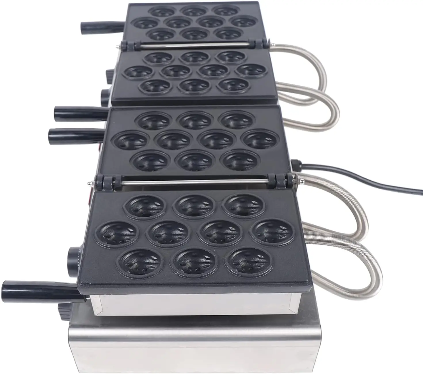 Máquina eléctrica para hacer pasteles de nueces, tostadora de 1500W, horno para hornear desayuno con Control de temperatura, capacidad de 20 piezas, gofres de nueces eléctricos