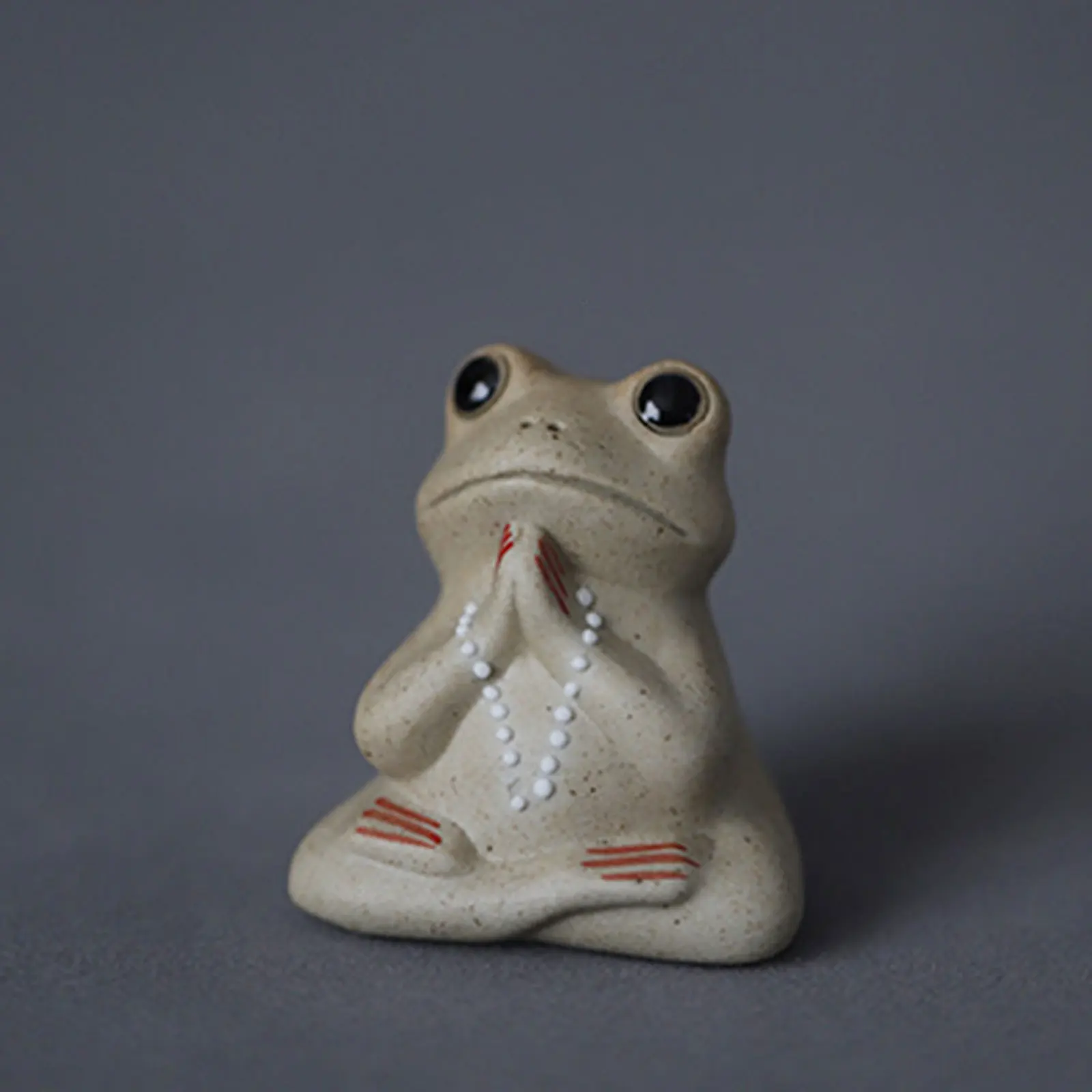Mini Frog Figurines Tea Pet Figurine Small Animal Statues for Bedroom Graceful Accessories Lovely Miniatures House Accessories