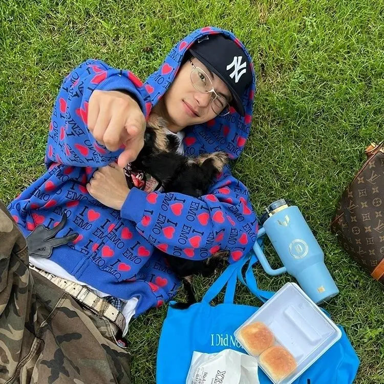 الحب المليء من الختم الرمز البريدي هوديي امرأة الشارع موضة الهيب هوب خمر البلوز ملابس حريمي هوديس غير رسمية النساء #4