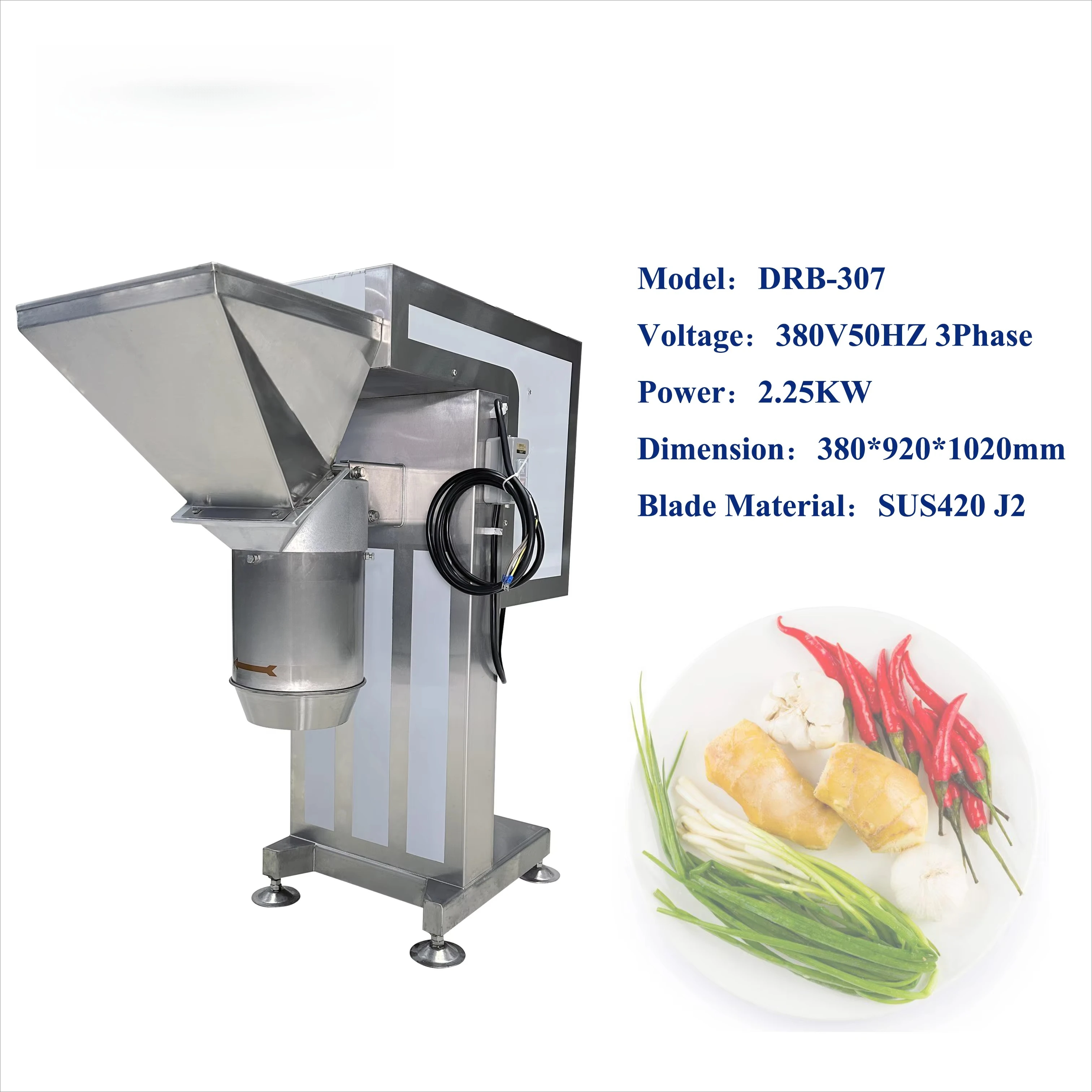 High Output Vegetable Fruit Crush Chopping Machine Industry Onion/Potato Crusher Chopper Cutter