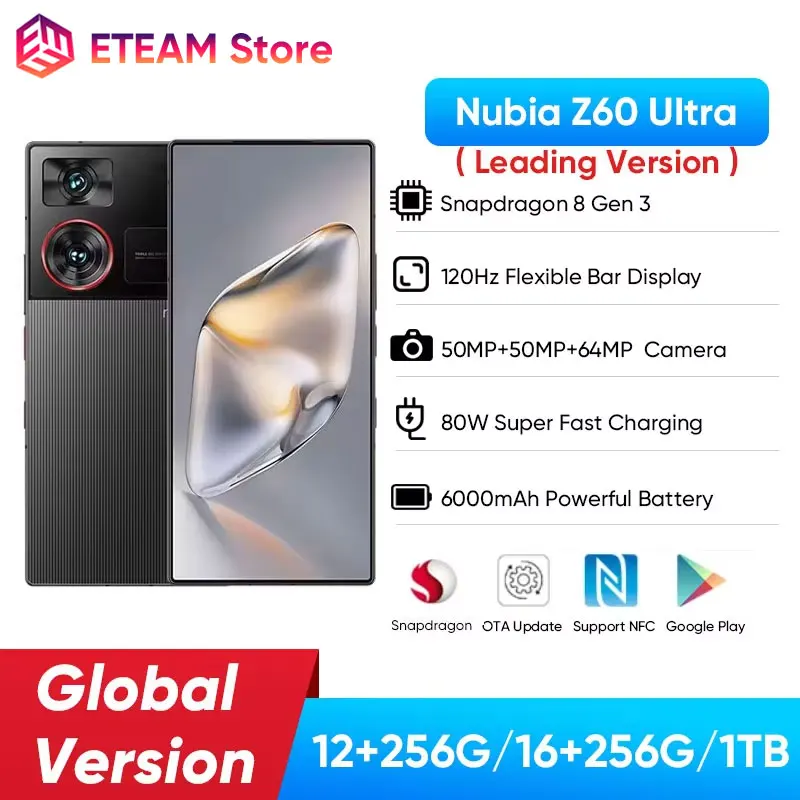 Global Version Nubia Z60 Ultra NX721J 5G Smartphone 6.8