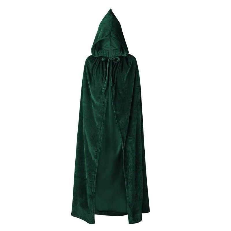 

Witch Robe Halloween Hooded Costume Role-playing Masquerade Party Stage Performance Warm Coat for Women Ethnic Stage Costume