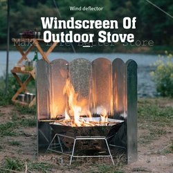Protector contra el viento para estufa de Gas, 10 placas, para acampar al aire libre, Picnic, quemador de cocina, pantalla a prueba de viento, pantalla de viento de aleación de aluminio