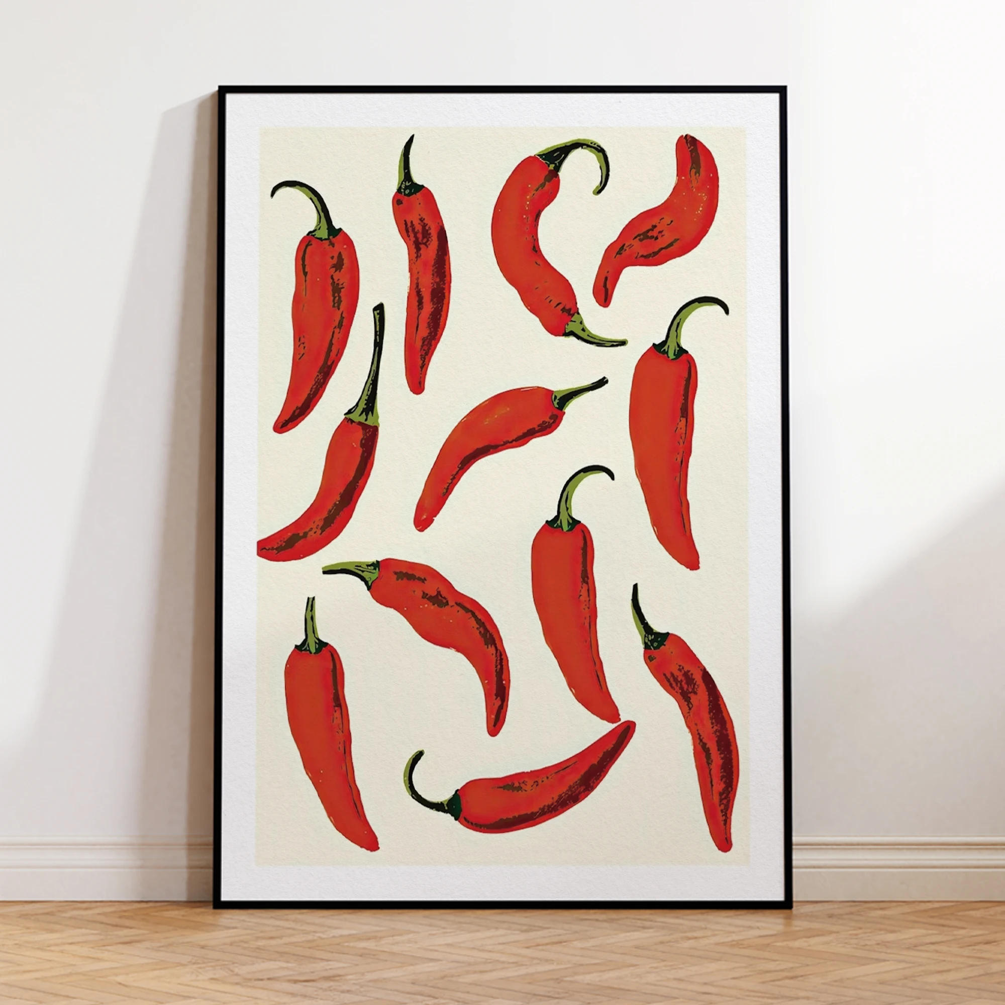 1pc frameless Poster Picture For  Living Kitchen Dining Room Home Decor Fiery Pepper Wall Art Prints Canvas Painting