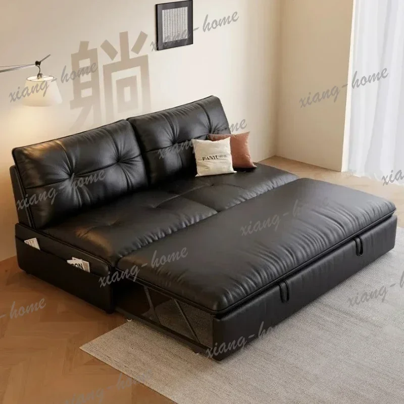 FG 115cm 165cm 195cm Couch Furniture Modern Foldable Convertible Sofa Bed Dual Use Single Double Living Room Sofas And Seating