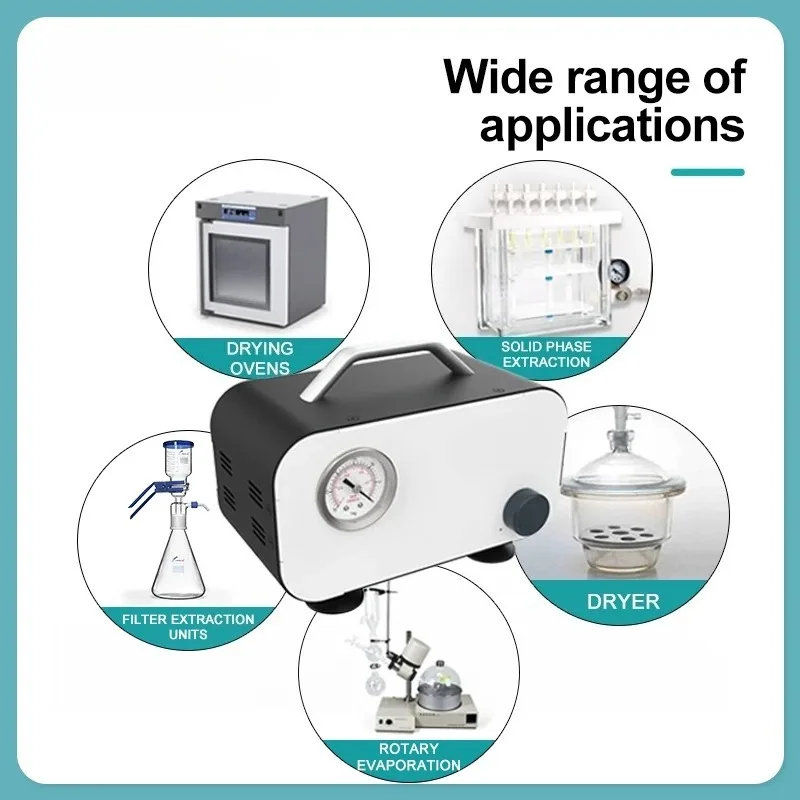 JOANLAB Mini Oil-free Diaphragm Vacuum Pump Laboratory Filter Pump Portable Negative Pressure Pump Lab Equipment