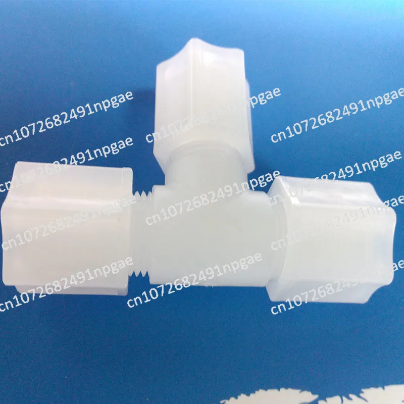 PVDF Plastic Tee Connector Pipe Connector Water Pipe Hose Connector Trachea Thread Accessories