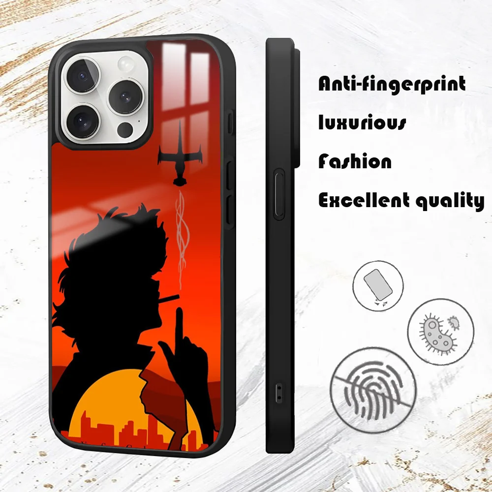 C-CowboyS B-BebopS Magnetic Phone Case For iPhone 16 15 14 13 12 11 Pro Max Plus Mini PC Mirror Fashion  phone case