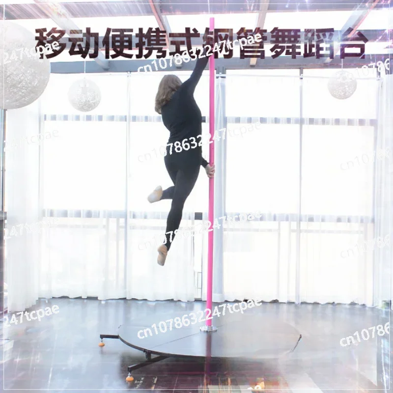 Yoga studio round mobile portable dance home school special gym weight loss belly pole dance stage