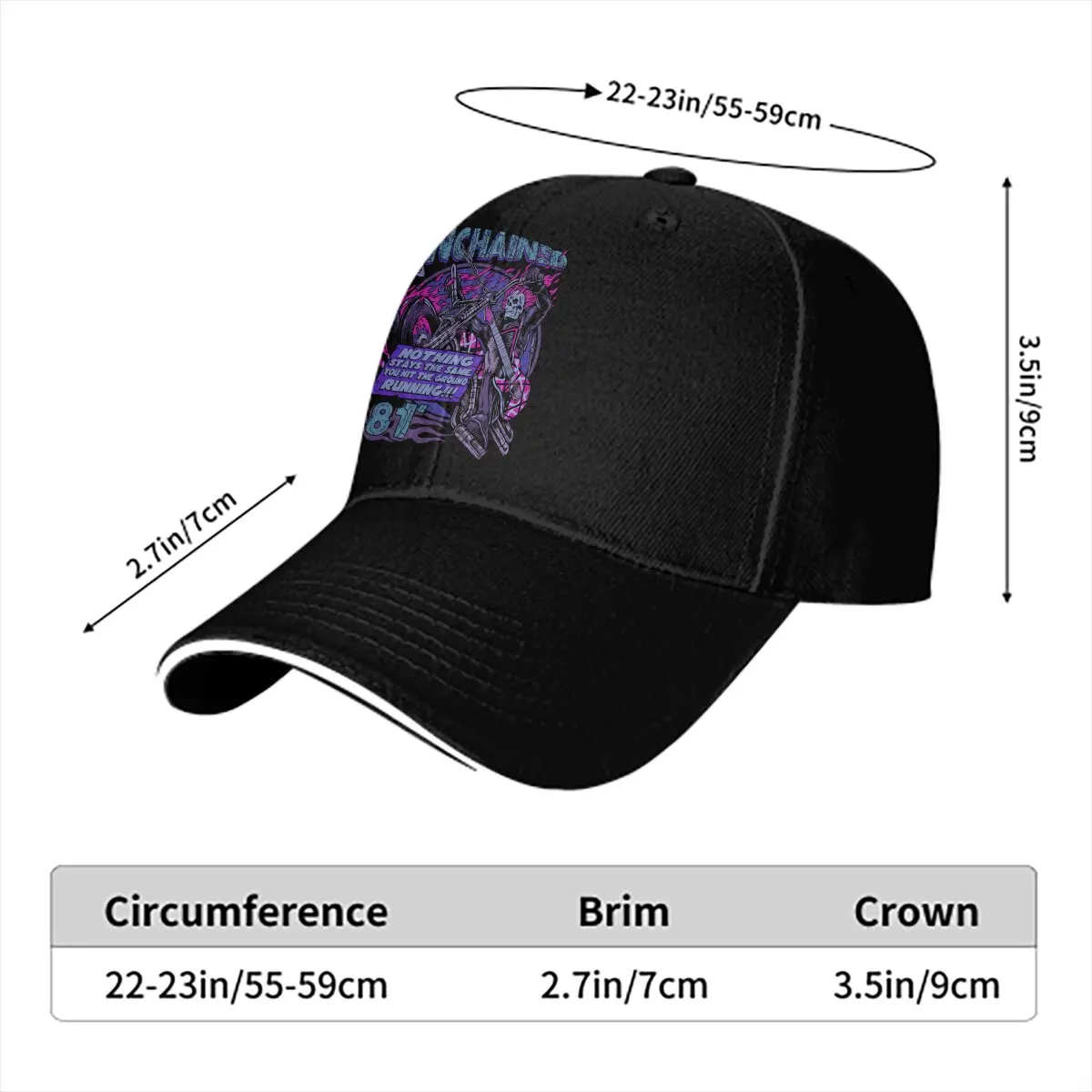 Motorcycle Multicolor Hat Peaked Men's Cap UNCHAINED Personalized Visor Protection Hats