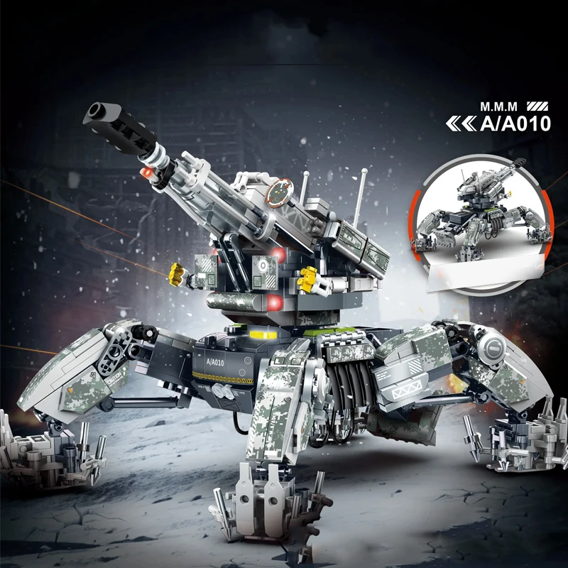 

Wandering Earth A010 Mobile Military Mecha Building BlocksCrimson Toys Mecha Heavy Artillery Movable Model Adults Gifts 839pcs